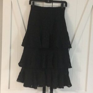 Sheike Black ruffled skirt. Size 8